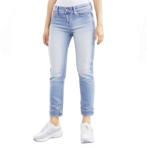 Cache Boyfriend Cut Ankle Jeans Relaxed Fit Light Blue Size 4 - Picture 1 of 13